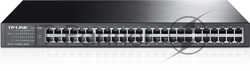 Коммутатор TP-Link SMB TL-SF1048 48-port 10/100M Switch, 48 10/100M RJ45 ports, 1U 19-inch rack-mountable steel case