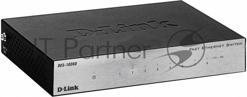 Сетевое оборудование D-Link DES-1008D/(K2A/K3A)RU/J1A/J2A/ Неуправляемый коммутатор с 8 портами 10/100Base-TX