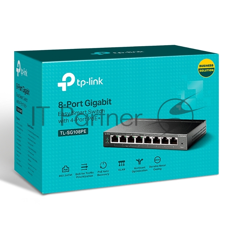 Коммутатор TP-LINK SMB TL-SG108PE Easy Smart гигабитный 8-портовый коммутатор с 4 портами PoE