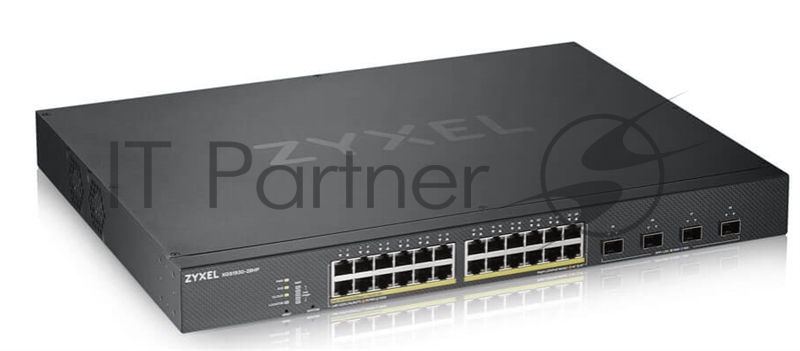 Коммутатор ZYXEL XGS1930-28HP Hybrid Smart L2+ switch PoE+ Zyxel Nebula Flex, 24xGE PoE+, 4xSFP+, budget PoE 375W, Standalone / cloud management