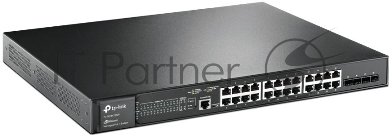 Коммутатор JetStream 28-port Gigabit L2+ Managed Switch with 24-port PoE+, PoE budget up to 384W, support SDN