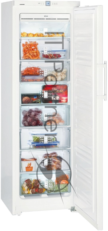 Морозильник LIEBHERR GNP 3056-24 001 Отдельно стоящая морозильная камера Расположение морозильной камеры: вертикальное Общий объем брутто/нетто, л: 304/257, Класс энергопотребления:A++, Расход электроэнергии, кВтч/год: 223, Время сохранения холода, ч