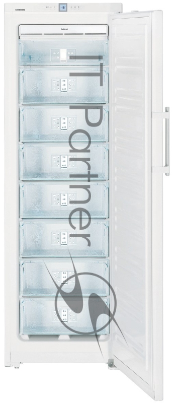 Морозильник LIEBHERR GNP 3056-24 001 Отдельно стоящая морозильная камера Расположение морозильной камеры: вертикальное Общий объем брутто/нетто, л: 304/257, Класс энергопотребления:A++, Расход электроэнергии, кВтч/год: 223, Время сохранения холода, ч