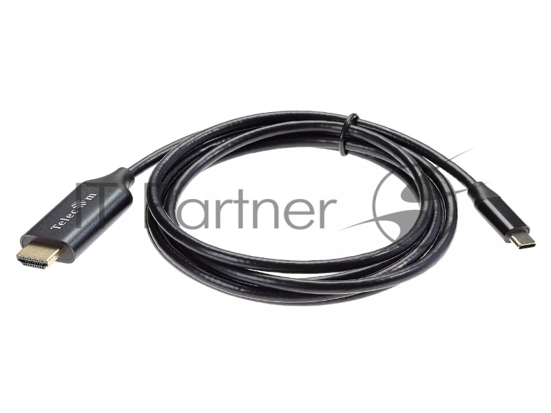 Кабель Telecom USB3.1 Type-Cm --> HDMI A(m) 4K@60Hz, 1.8m <TCC008-1.8M>