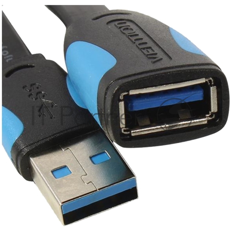 Кабель-удлинитель Vention USB 3.0 AM/AF - 3м плоский VAS-A13-B300