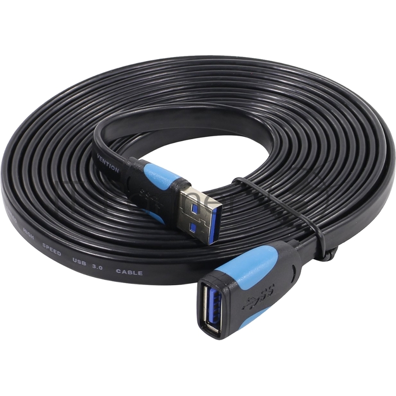 Кабель-удлинитель Vention USB 3.0 AM/AF - 3м плоский VAS-A13-B300