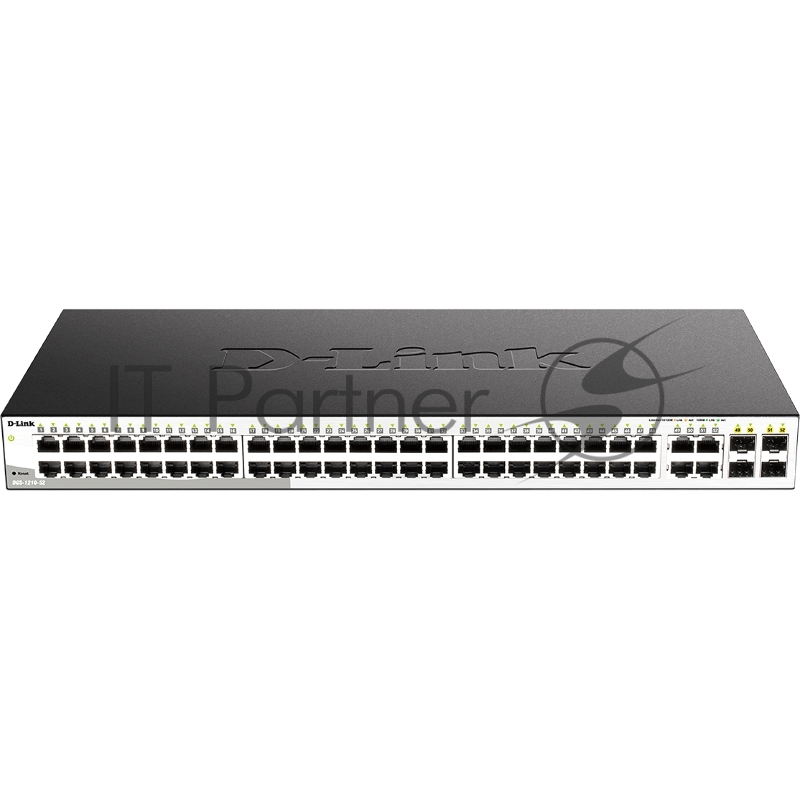 Настраиваемый коммутатор D-Link DGS-1210-52/F3A WebSmart с 48 портами 10/100/1000Base-T и 4 комбо-портами 100/1000Base-T/SFP