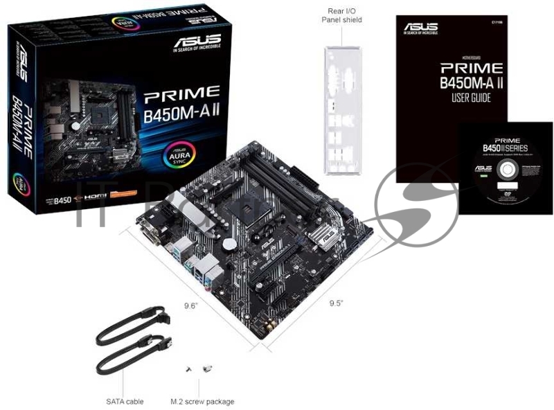 Материнская плата Asus PRIME B450M-A II Soc-AM4 AMD B450 4xDDR4 mATX AC`97 8ch(7.1) GbLAN RAID+VGA+DVI+HDMI