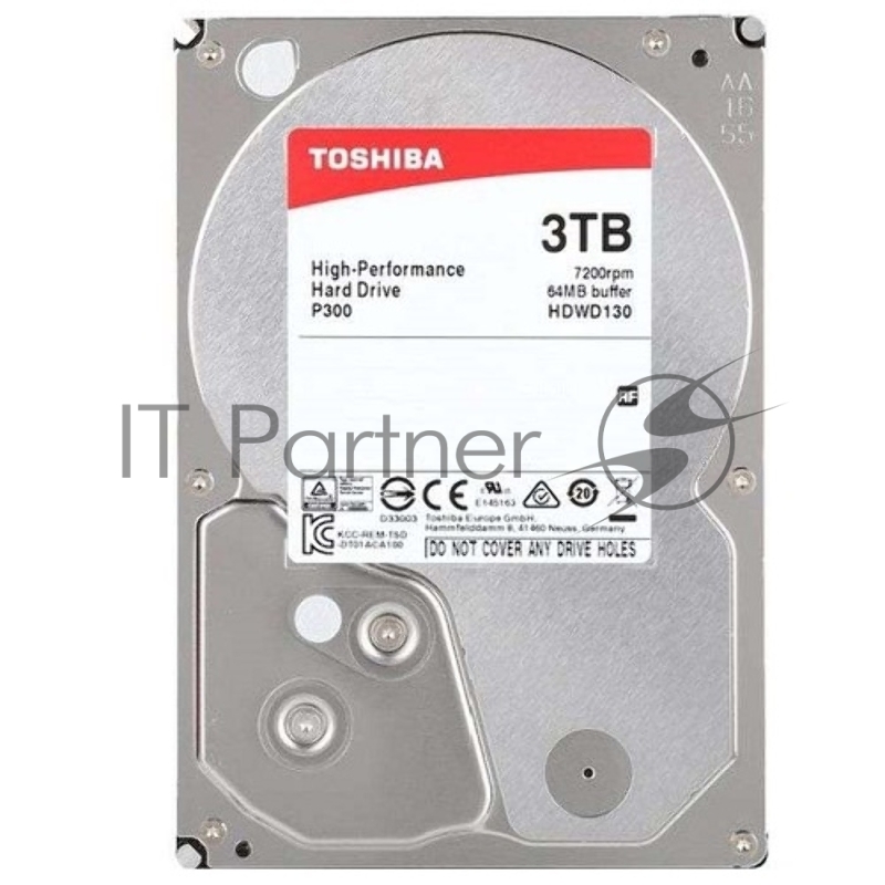 Жесткий диск Toshiba SATA-III 3Tb HDWD130UZSVA P300 (7200rpm) 64Mb 3.5