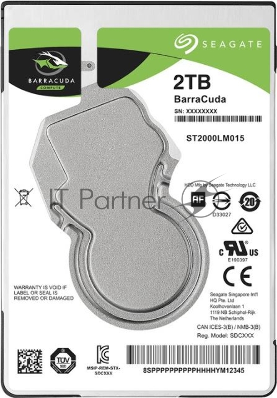 Жесткий диск 2.5 2Tb Seagate ST2000LM015 SATA III Barracuda <5400rpm 128Mb>