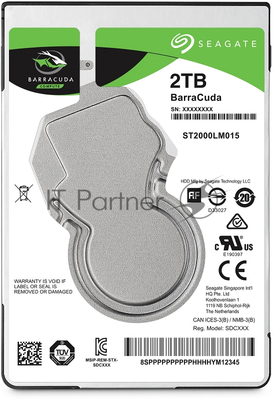 Жесткий диск 2.5 2Tb Seagate ST2000LM015 SATA III Barracuda <5400rpm 128Mb>