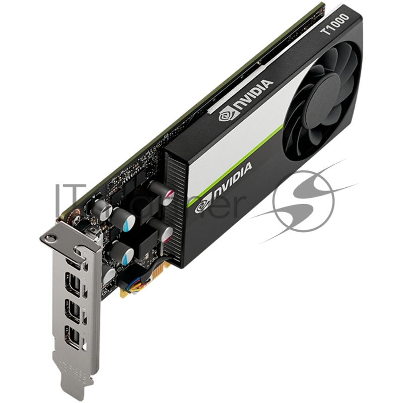 Видеокарта PNY GPU NVIDIA VCNT1000-8GB-SB PCI-Express 3.0 x16, LP8 GB GDDR6 128-bit, 4x Mini DP 1.4, 1x LP bracket.