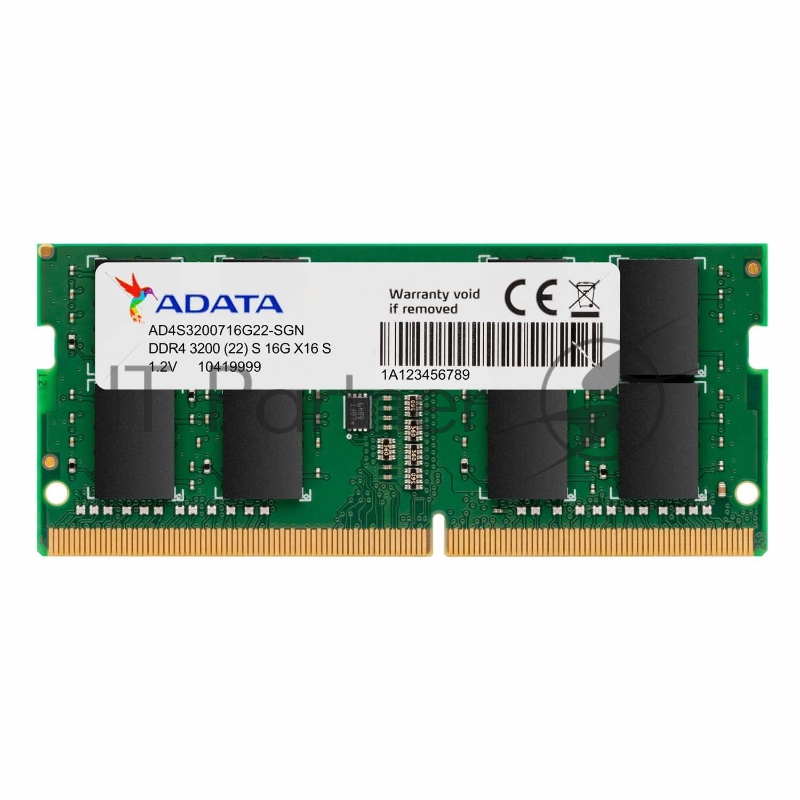 Память DDR4 8Gb 3200MHz A-Data AD4S32008G22-SGN RTL PC4-25600 CL22 SO-DIMM 260-pin 1.2В single rank