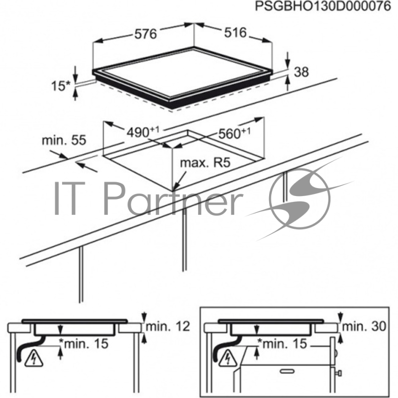Варочная поверхность ELECTROLUX CPE6420KX