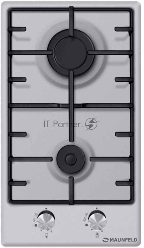 Газовая панель MAUNFELD EGHS.32.3ES/ • Тип: газовая 30см • Тип установки: независимая • Управление: фронтальное, переключатели поворотные • Нагревательный элемент: конфорка, 2шт • Мощность конфорок, Вт: 2600, 1700 • Материал исполнения: нержавеющая с