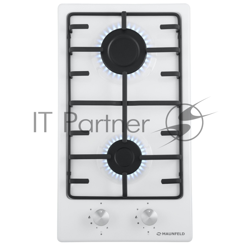 Газовая панель MAUNFELD EGHE.32.3EW/G Домино, • Тип: газовая 30см • Тип установки: независимая • Управление: фронтальное, переключатели поворотные • Нагревательный элемент: конфорка, 2шт • Мощность конфорок, Вт: 2600, 1700 • Материал исполнения: ме