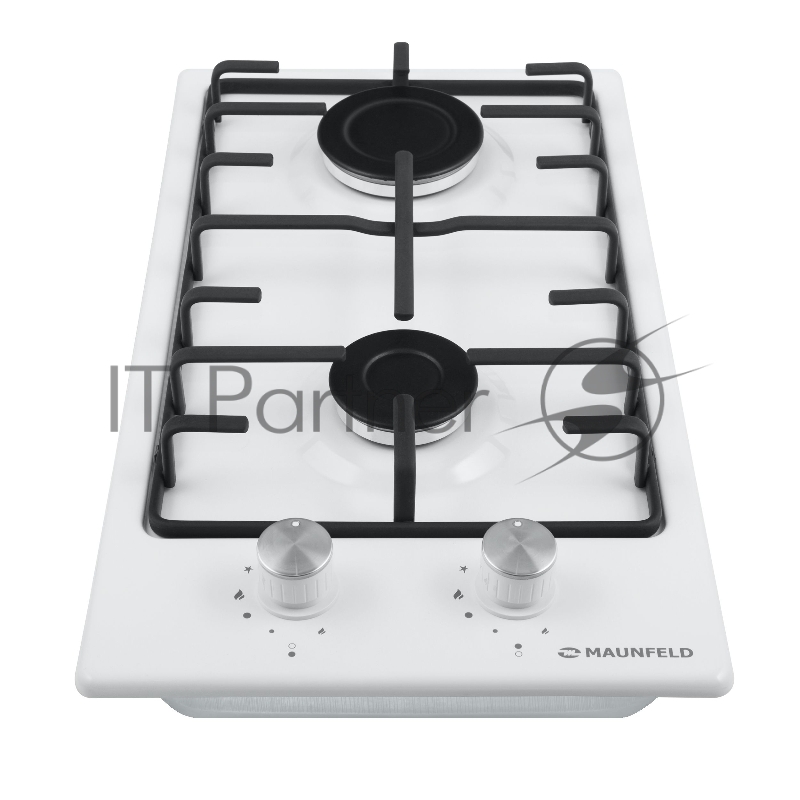 Газовая панель MAUNFELD EGHE.32.3EW/G Домино, • Тип: газовая 30см • Тип установки: независимая • Управление: фронтальное, переключатели поворотные • Нагревательный элемент: конфорка, 2шт • Мощность конфорок, Вт: 2600, 1700 • Материал исполнения: ме
