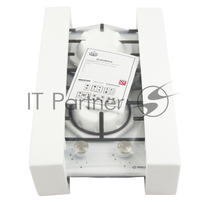 Газовая панель MAUNFELD EGHE.32.3EW/G Домино, • Тип: газовая 30см • Тип установки: независимая • Управление: фронтальное, переключатели поворотные • Нагревательный элемент: конфорка, 2шт • Мощность конфорок, Вт: 2600, 1700 • Материал исполнения: ме