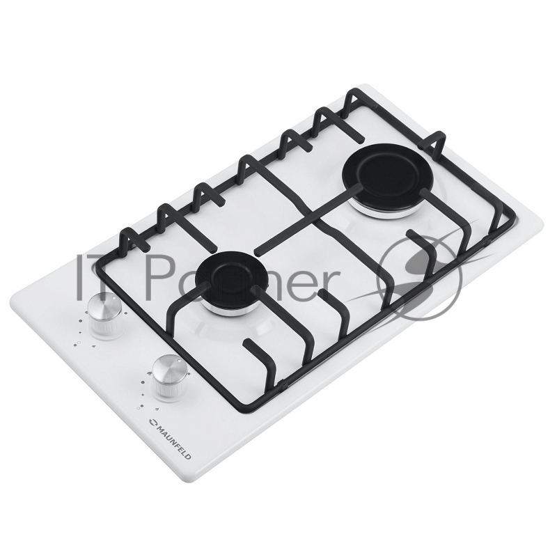 Газовая панель MAUNFELD EGHE.32.3EW/G Домино, • Тип: газовая 30см • Тип установки: независимая • Управление: фронтальное, переключатели поворотные • Нагревательный элемент: конфорка, 2шт • Мощность конфорок, Вт: 2600, 1700 • Материал исполнения: ме