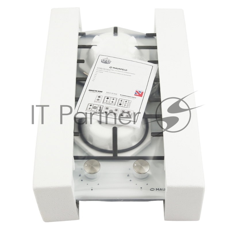 Газовая панель MAUNFELD EGHE.32.3EW/G Домино, • Тип: газовая 30см • Тип установки: независимая • Управление: фронтальное, переключатели поворотные • Нагревательный элемент: конфорка, 2шт • Мощность конфорок, Вт: 2600, 1700 • Материал исполнения: ме