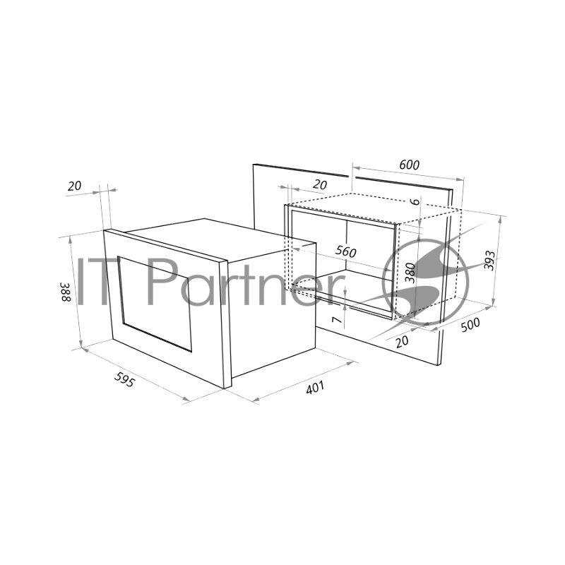 Печь микроволновая электрич. MAUNFELD MBMO.25.7GW