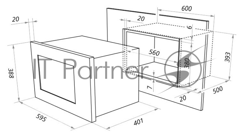 Печь микроволновая электрич. MAUNFELD MBMO.25.7GW