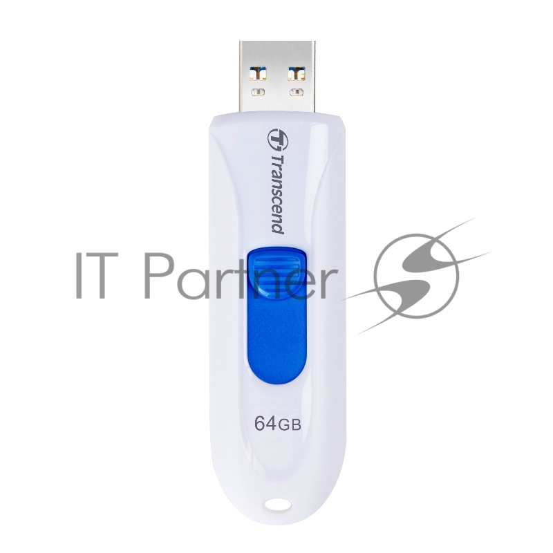 Флеш Диск 64GB Transcend JetFlash 790, USB 3.0, Белый/Синий