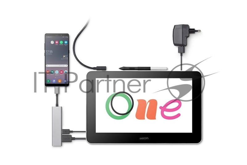 Графический интерактивный перьевой монитор/планшет Wacom One 13