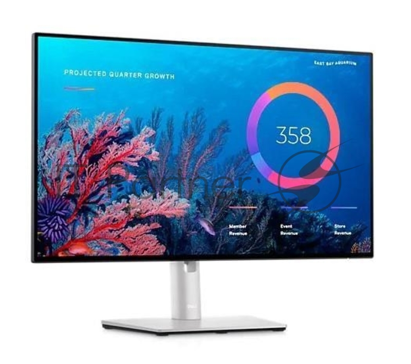 Монитор Dell 23.8 U2422HE черный IPS LED 5ms 16:9 HDMI матовая HAS Pivot 1000:1 250cd 178гр/178гр 1920x1080 DisplayPort FHD USB 7.32кг