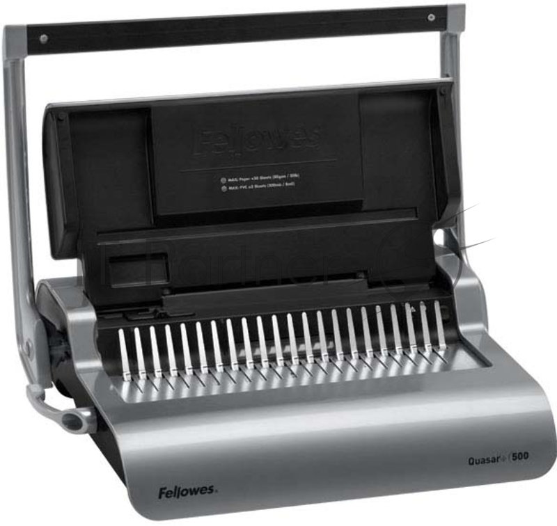 Брошюровщик Fellowes QUASAR+ на пластиковую пружину, сшивает до 500 лст., перфорирует 22 лст., шт