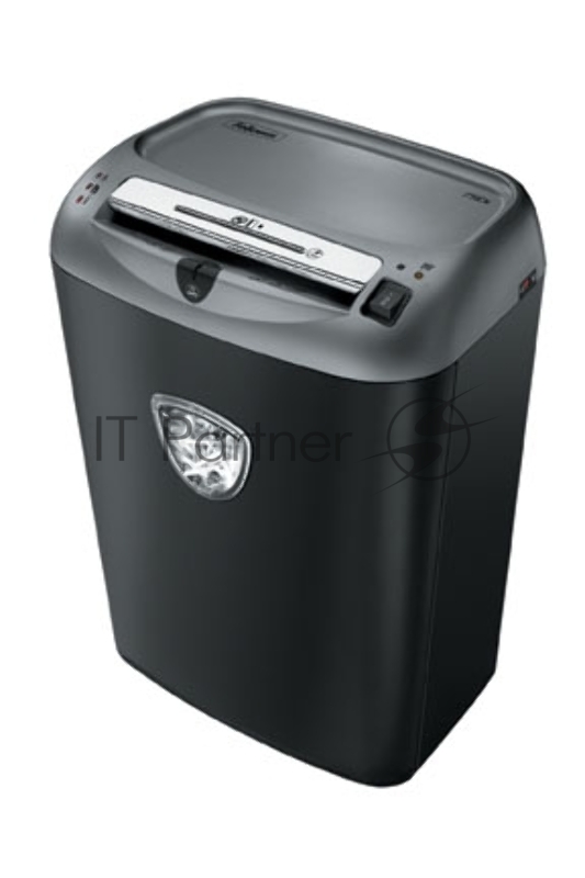 Шредер Fellowes Powershred 75Cs FS-46750 (FS-4675001/FS-4675002){авт., 3.9х50мм, 12лст., 27лтр., уничтожает: скобы, карты, скрепки, CD, селектор кол-ва листов}