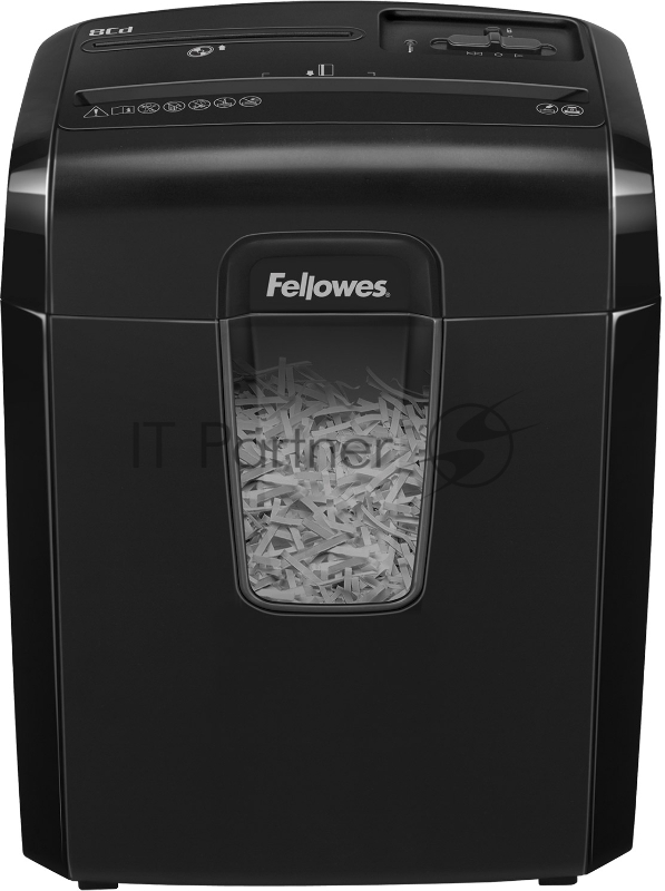 Шредер Fellowes Powershred 8Cd FS-46921 {DIN P-4, 4х35мм, 8лст., 14лтр.,уничт.: скобы,скр., пл.карты,CD}