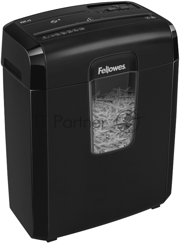Шредер Fellowes Powershred 8Cd FS-46921 {DIN P-4, 4х35мм, 8лст., 14лтр.,уничт.: скобы,скр., пл.карты,CD}