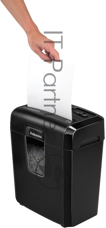 Шредер Fellowes Powershred 8Cd FS-46921 {DIN P-4, 4х35мм, 8лст., 14лтр.,уничт.: скобы,скр., пл.карты,CD}