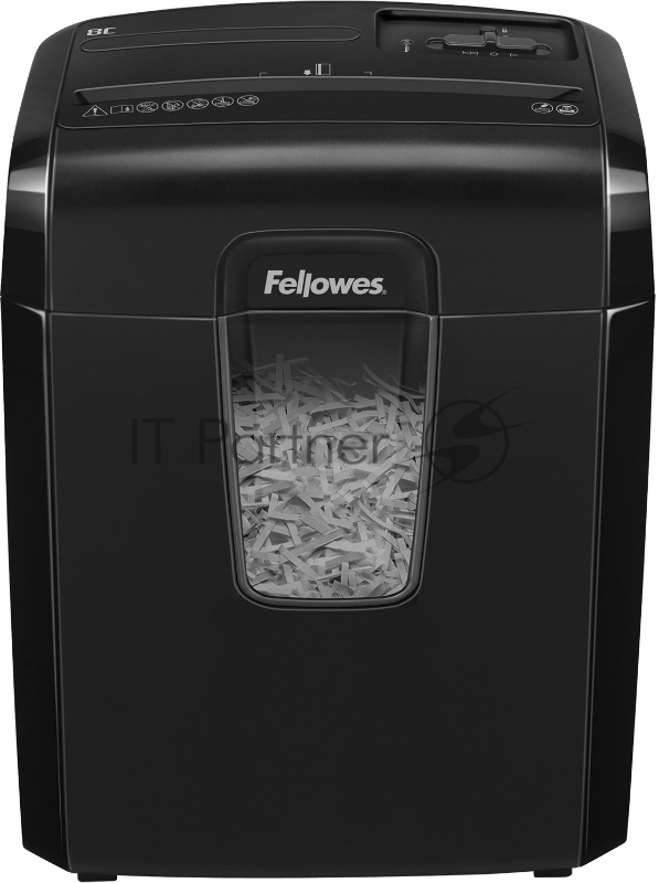 Шредер Fellowes PowerShred 8C, DIN P-4, 4х35мм, 8лст., 14лтр.,уничт.: скобы,скр., пл.карты.