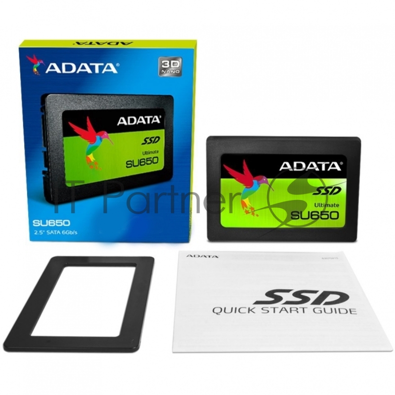SSD накопитель ADATA 480GB SSD SU650 TLC 2.5 SATAIII 3D NAND, SLC cach / without 2.5 to 3.5 brackets / blister