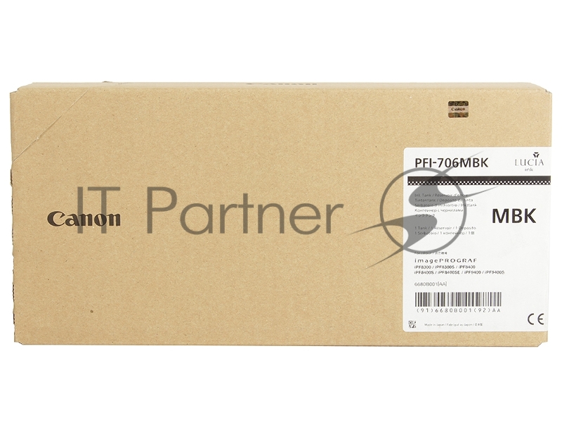 Картридж струйный Canon PFI-706 MBK черный матовый для iPF8300S/8400/9400S/9400 (6680B001)