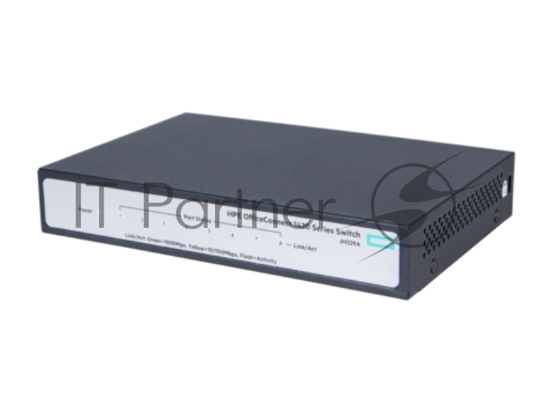 Сетевой коммутатор HP JH329A HPE 1420 8G Switch( Unmanaged, 8*10/100/1000, QoS, Fanless)