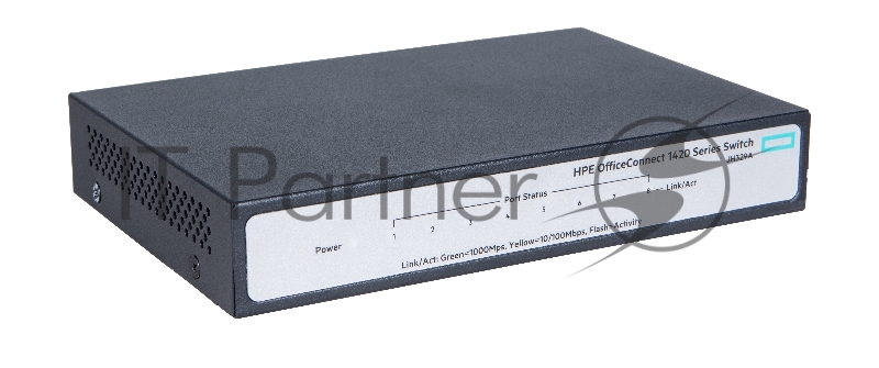 Сетевой коммутатор HP JH329A HPE 1420 8G Switch( Unmanaged, 8*10/100/1000, QoS, Fanless)