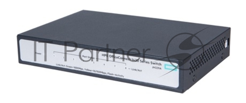 Сетевой коммутатор HP JH329A HPE 1420 8G Switch( Unmanaged, 8*10/100/1000, QoS, Fanless)