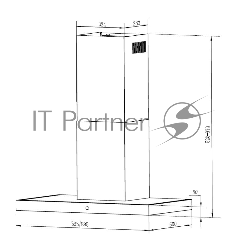 Вытяжка MAUNFELD TSH 90 НЕРЖАВЕЙКА
