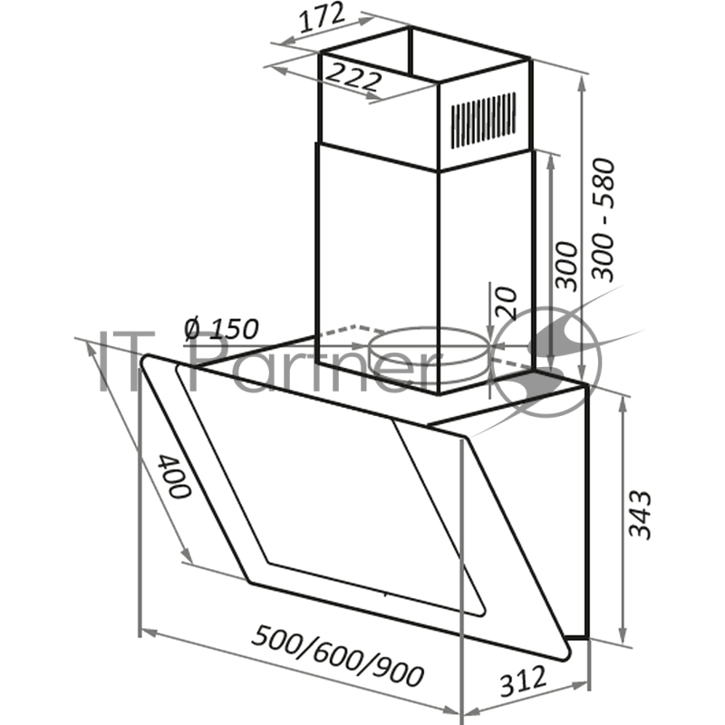 Вытяжка MAUNFELD YORK 50 ЧЕРНЫЙ
