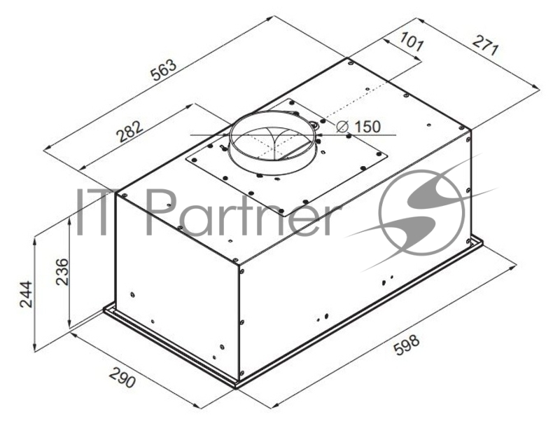 ВЫТЯЖКА MAUNFELD CROSBY POWER 60 ЧЕРНЫЙ