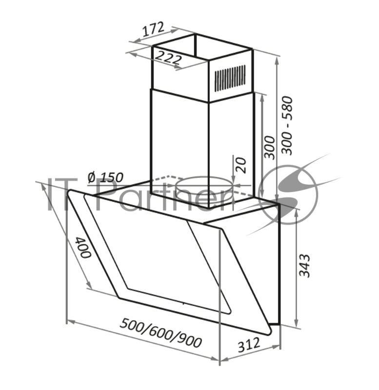 ВЫТЯЖКА MAUNFELD YORK PUSH 60 ЧЕРНЫЙ