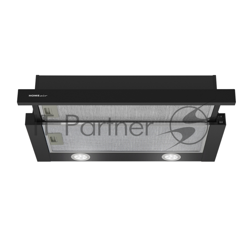 ВЫТЯЖКА HOMSair Flat 60 Black ВЫТЯЖКА HOMSair Flat 60 Black/ встраиваемая, колыбельное управление, 2 скорости, 520 м3/ч, до 20 м2, 45 дБ, угольный фильтр CF110 - 1 шт, ШхВхД: 500х176х280 мм, черный цвет