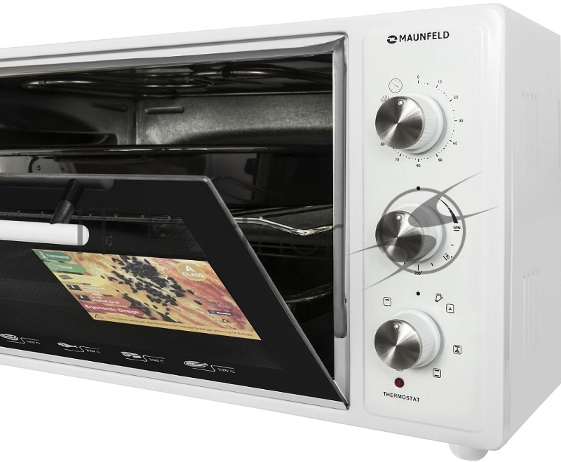 Мини-печь MAUNFELD Мини-печь MAUNFELD/ ширина 60 см, механическое управление, 45 л,конвекция, белый