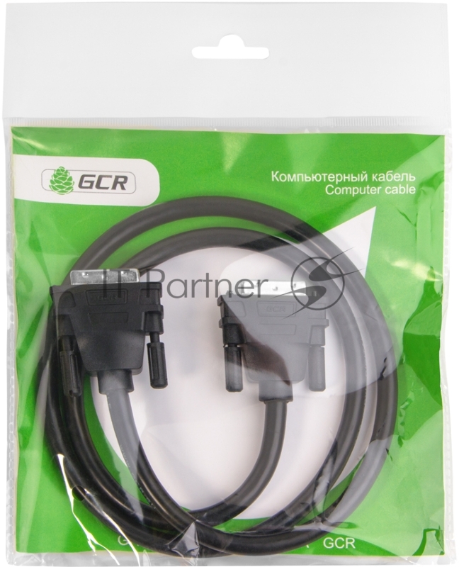Кабель Greenconnect Кабель DVI-D 1.8m, черный, OD 8.5mm, 28/28 AWG, DVI/DVI, 25M/25M, двойной экран (GCR-DM2DMC-1.8m)