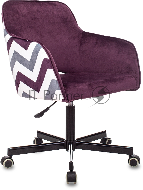 Кресло Бюрократ CH-380M сливовый Italia 23 зигзаг крестовина металл