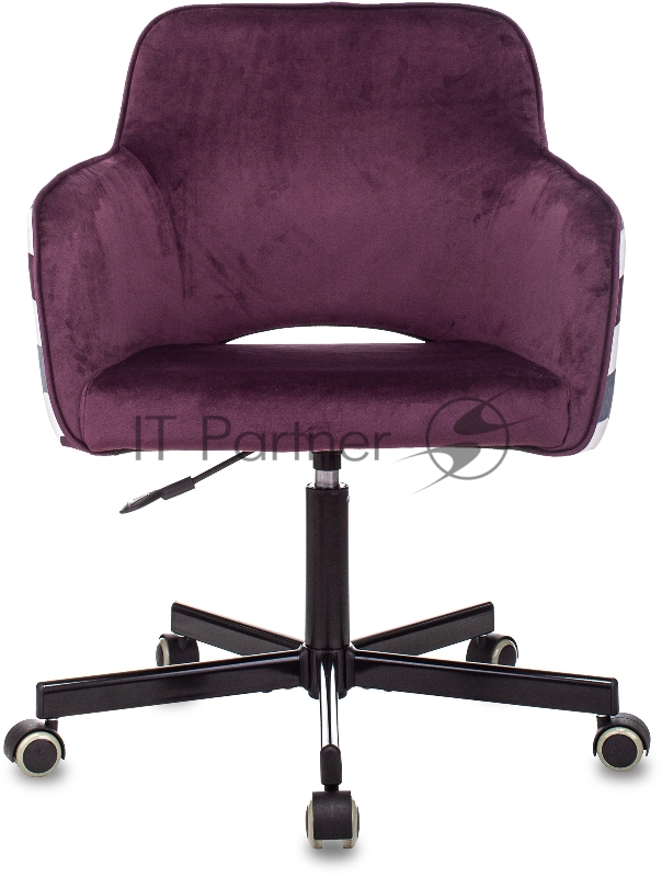 Кресло Бюрократ CH-380M сливовый Italia 23 зигзаг крестовина металл