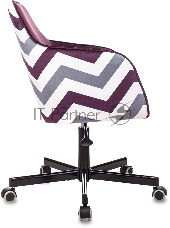 Кресло Бюрократ CH-380M сливовый Italia 23 зигзаг крестовина металл